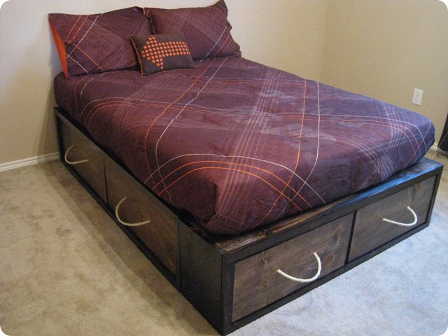 Full size storage bed plans