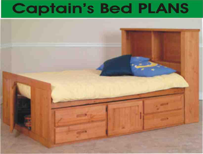 Twin captains bed plans